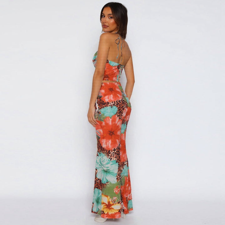 Damen Maxikleid mit aufregendem Blumen- und Tiermotiv Echo Archiv
