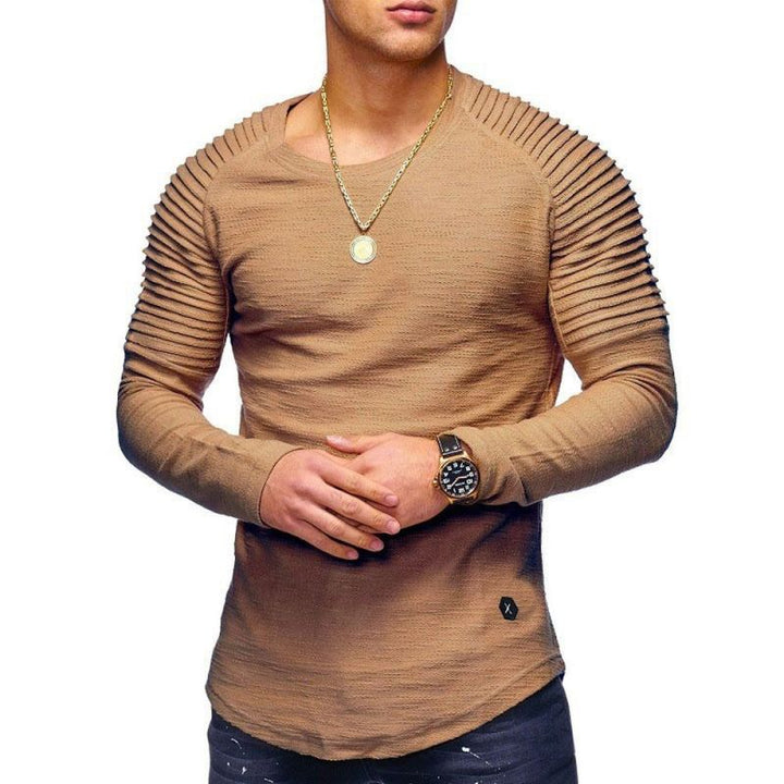 Herren Langarmshirt mit strukturiertem Design Echoarchiv