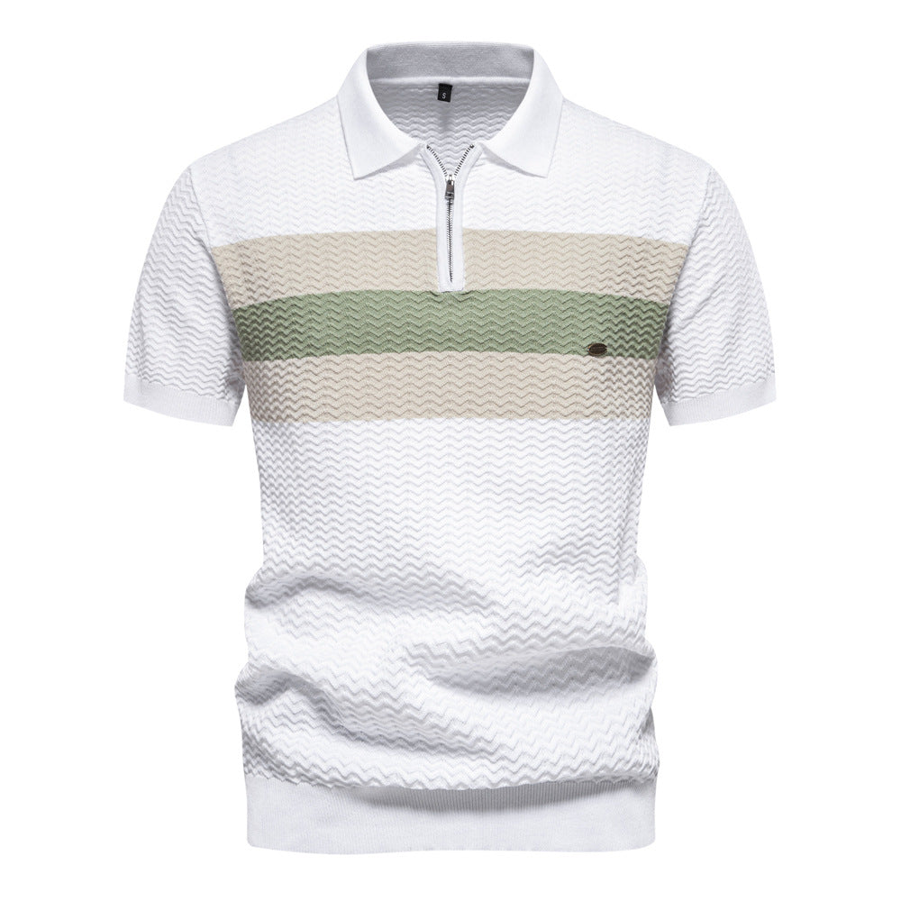 Herren Polo-Shirt mit modernen Strukturmustern Echoarchiv