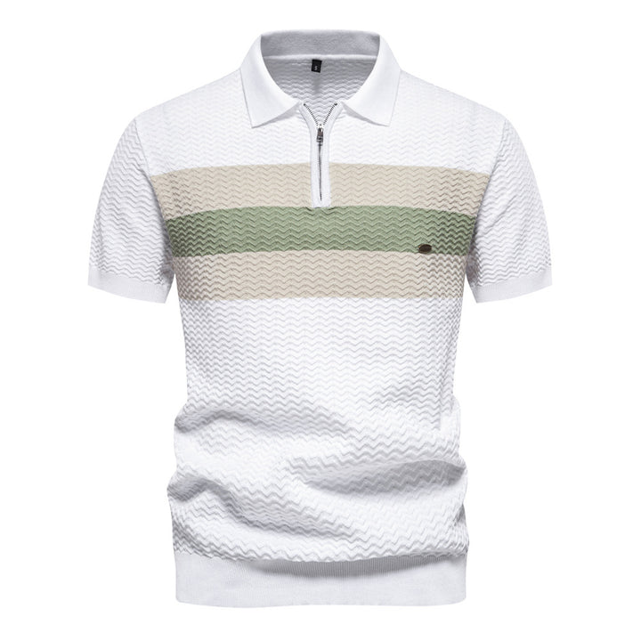 Herren Polo-Shirt mit modernen Strukturmustern Echoarchiv