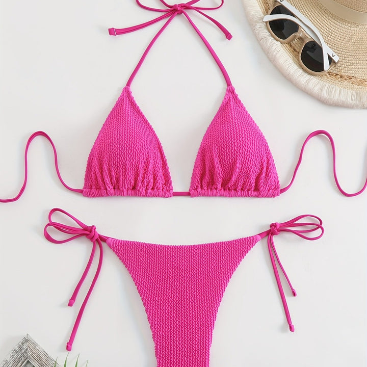 Damen Triangel-Bikini-Set mit verstellbaren Bindebändern Echo Archiv