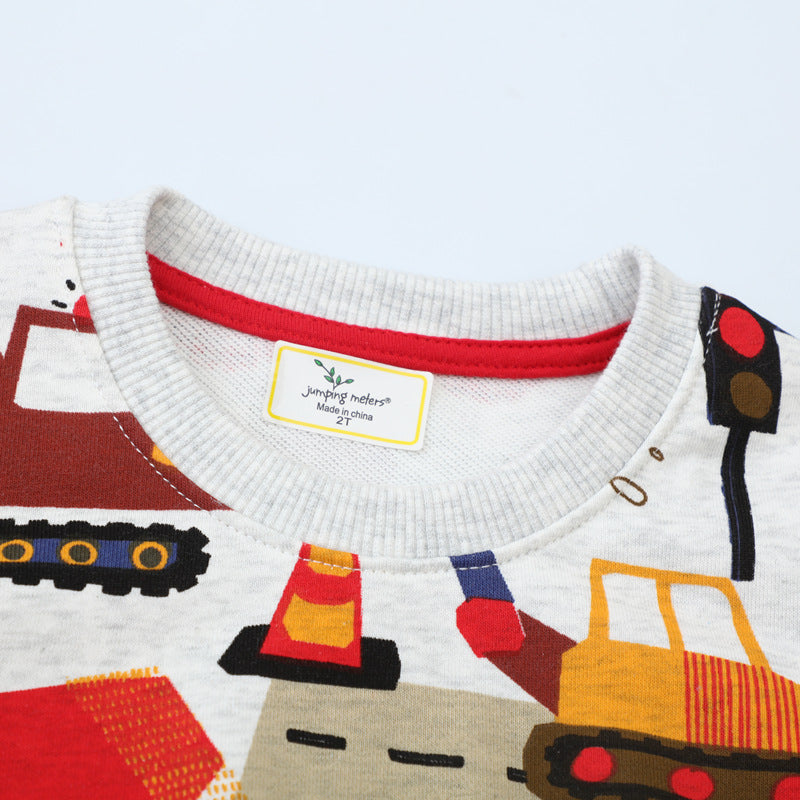 Jungen Sweatshirt mit aufregendem Baustellenmuster Echo Archiv