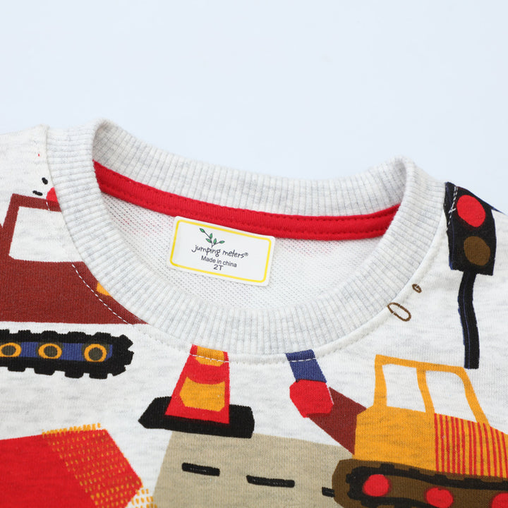 Jungen Sweatshirt mit aufregendem Baustellenmuster Echo Archiv
