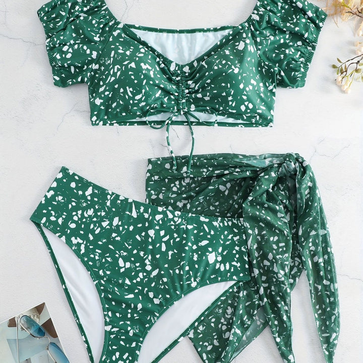 Damen Crop-Bikini Oberteil mit Rüschendetails und passendem Unterteil Echo Archiv