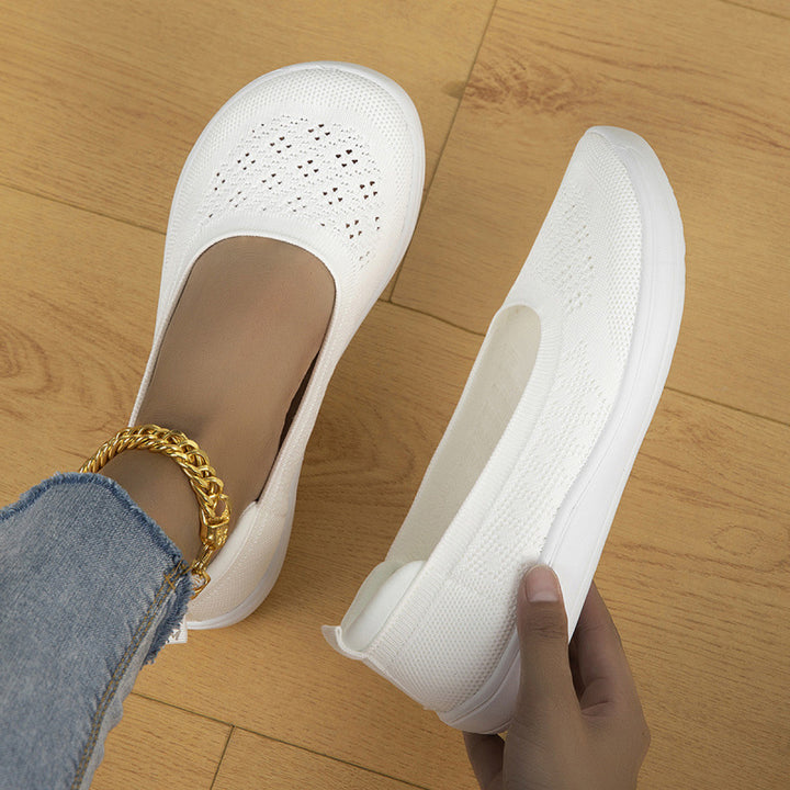 Damen Atmungsaktive Strick-Slipper mit ergonomischem Memory-Fußbett Echoarchiv