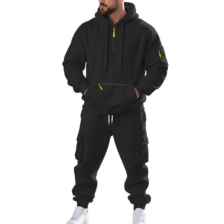 Herren Sportliches Freizeit-Set mit Hoodiedesign und Cargo-Elementen Echoarchiv