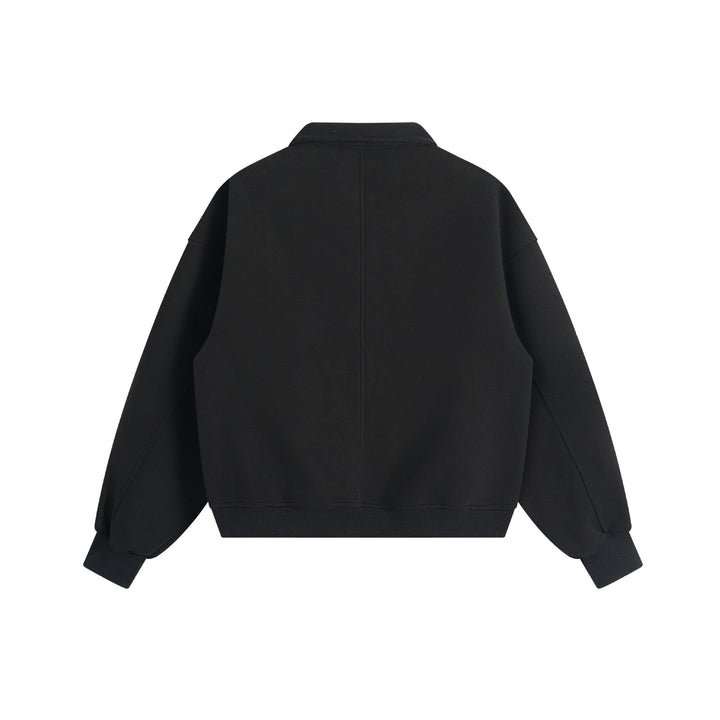 Unisex Poloshirt-Sweatshirt mit Kentkragen, Druckknopf‑Halbleiste und Kängurutasche Echoarchiv
