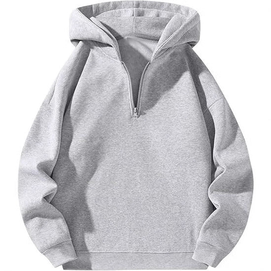 Herren sportlicher Kapuzenpullover mit halbem Reißverschluss Echoarchiv
