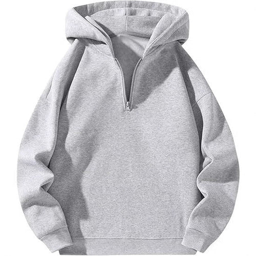 Herren sportlicher Kapuzenpullover mit halbem Reißverschluss Echoarchiv