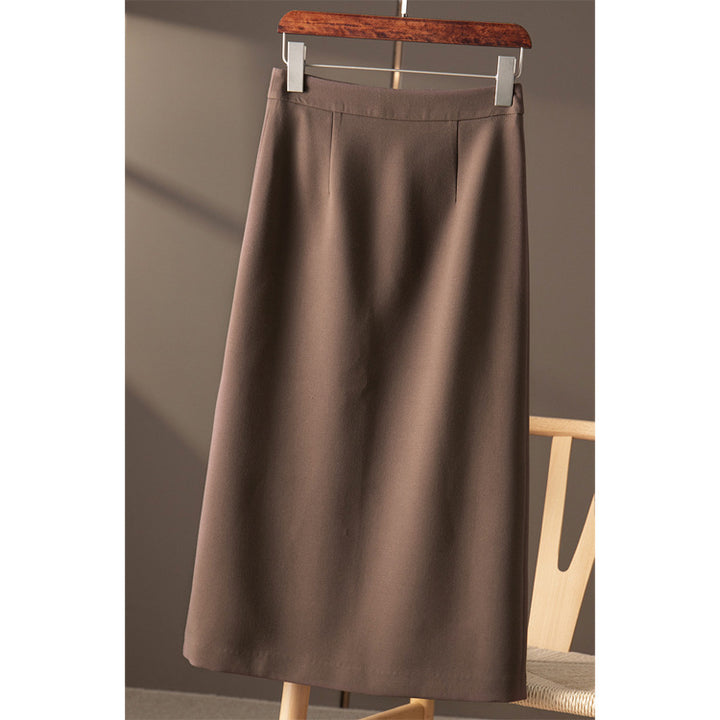 Damen Eleganter Midirock mit hoher Taille Echoarchiv