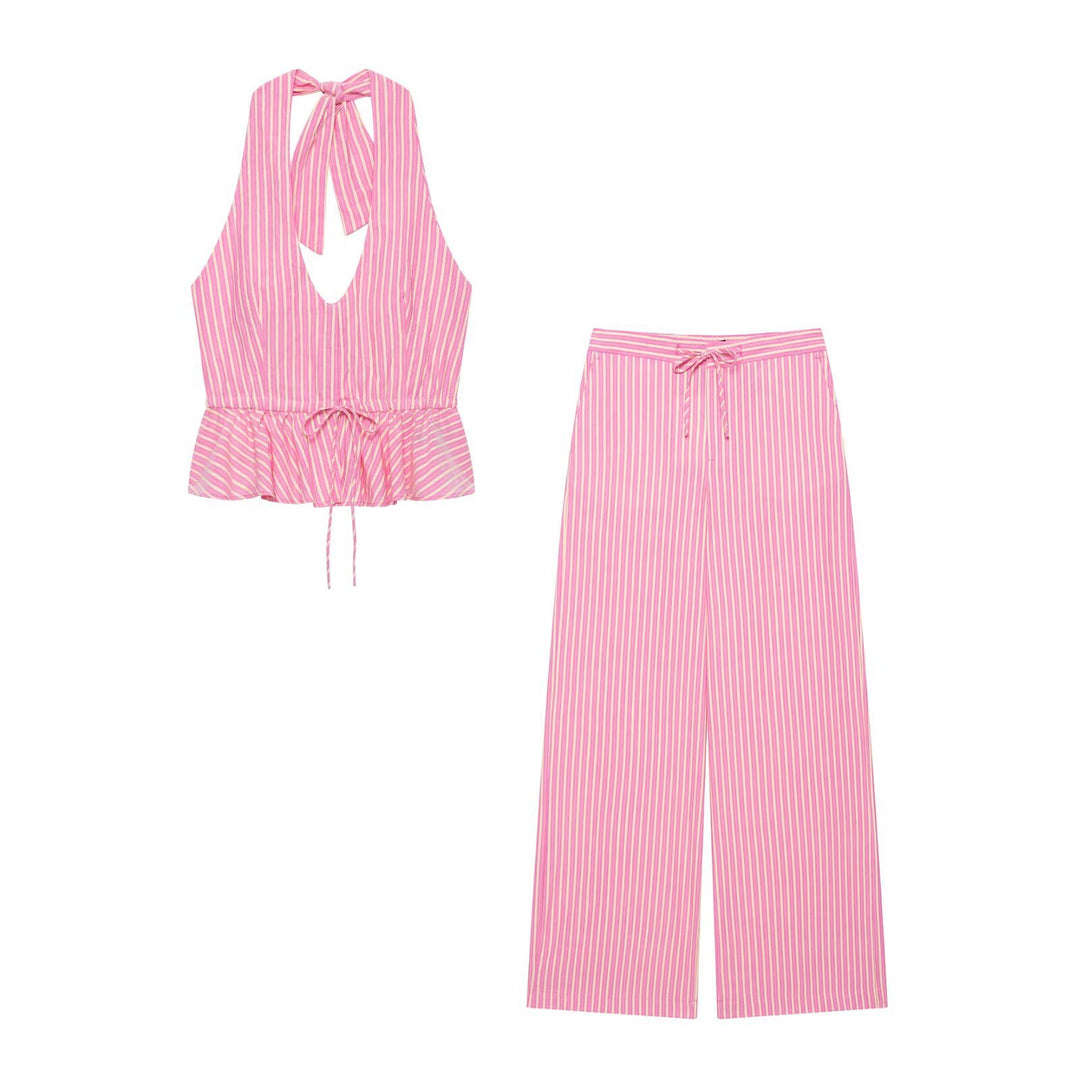 Damen Weite Palazzo‑Hose mit hohem Bund und Tunnelzug Echo Archiv