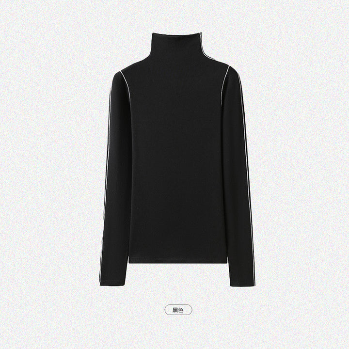 Damen Slim-Fit Rollkragen-Feinstrickshirt mit langem Arm Echo Archiv