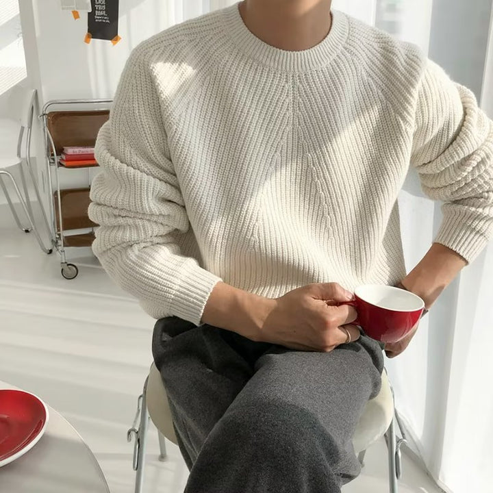 Herren Bequemer Grobstrickpullover Echo Archiv
