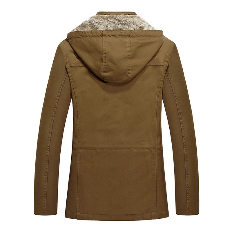 Herren Parka mit Teddyfutter in Kapuze, Utility‑Taschen und Kordelzug Echo Archiv