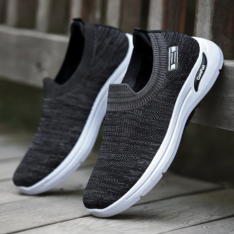 Herren nan gestrickter Slip-On-Laufschuh mit Memory-Foam-Komfortsohle Echo Archiv