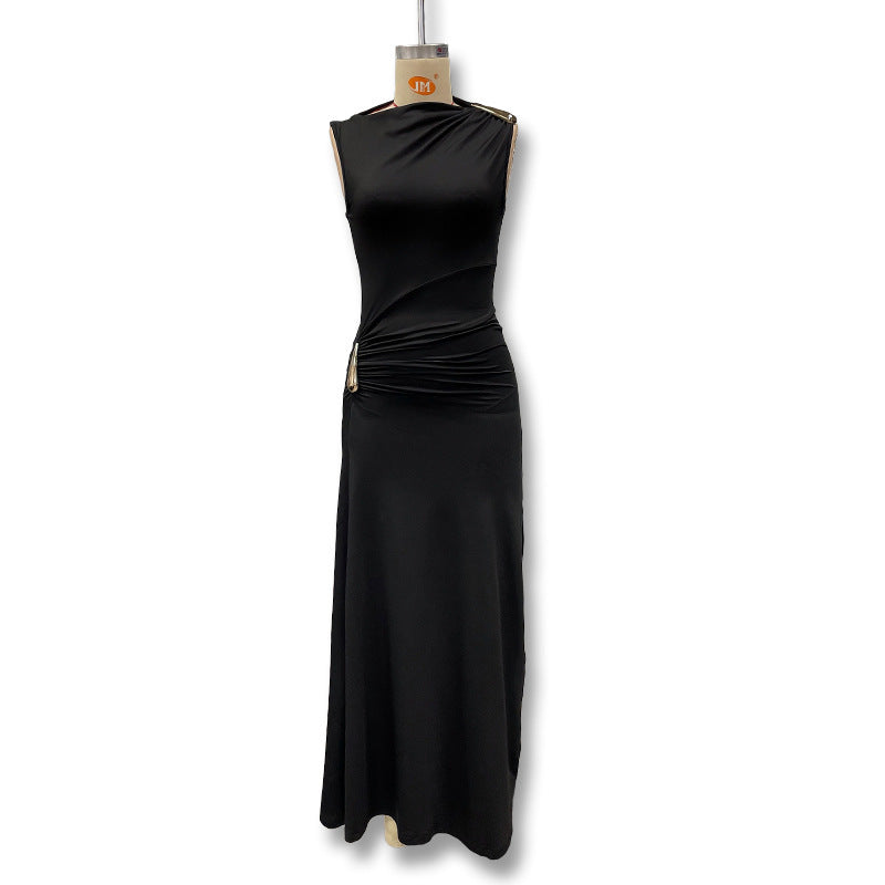 Damen Maxikleid mit raffiniertem Wickeldetail und figurbetontem Schnitt Echo Archiv