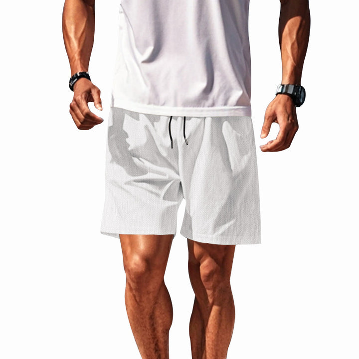 Herren nan zweilagige Badeshorts mit integrierter Kompressions-Innenhose und versteckter Handytasche Echo Archiv