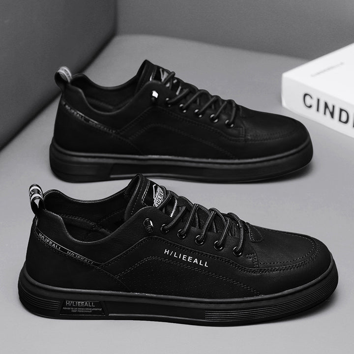 Herren niedrig geschnittener Sneaker mit perforierter Seitenwand, Metallösen und gedämpfter Plateausohle – Norré