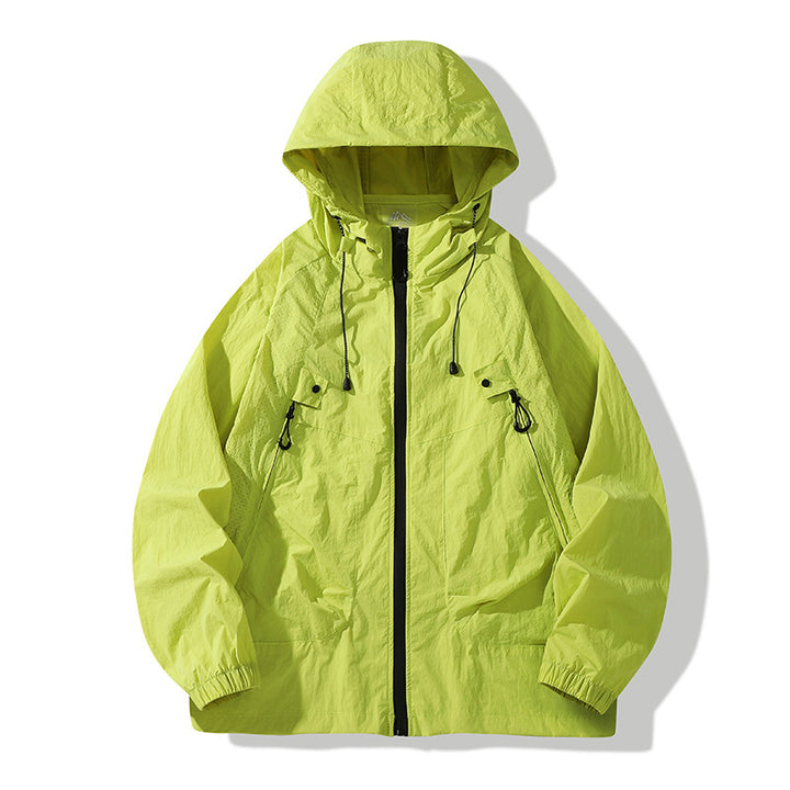 Unisex Leichte Regenjacke mit verstellbarer Kapuze Echo Archiv