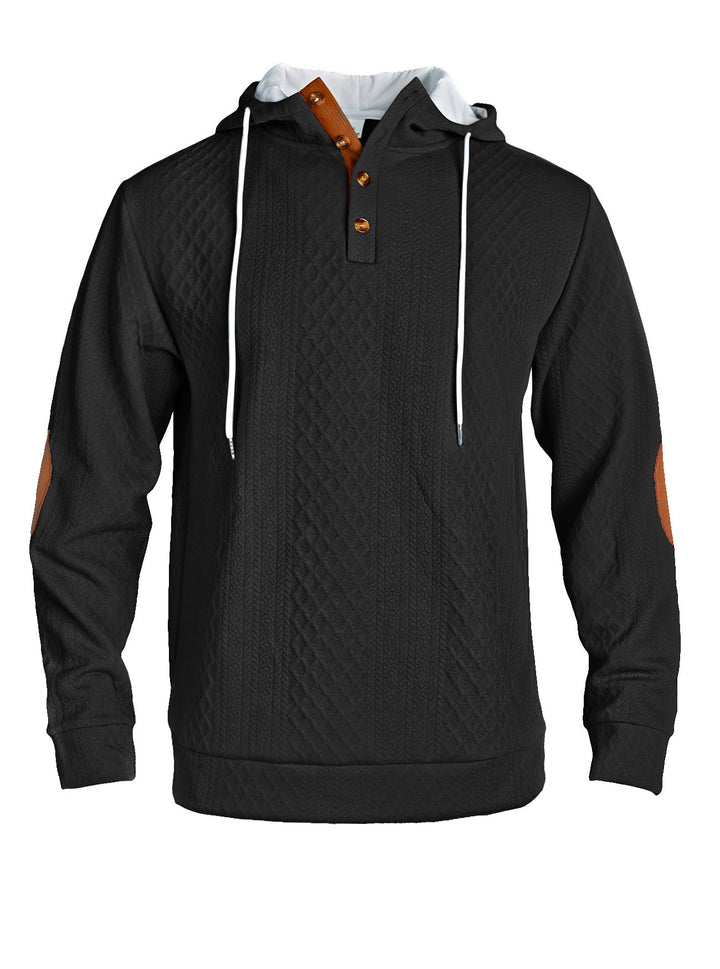 Herren lässiger Kapuzenpullover mit innovativer Strickstruktur und modischen Akzenten Echoarchiv