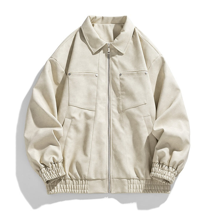 Herren Modische Jacke mit Stehkragen und praktischen Taschen – Taviero