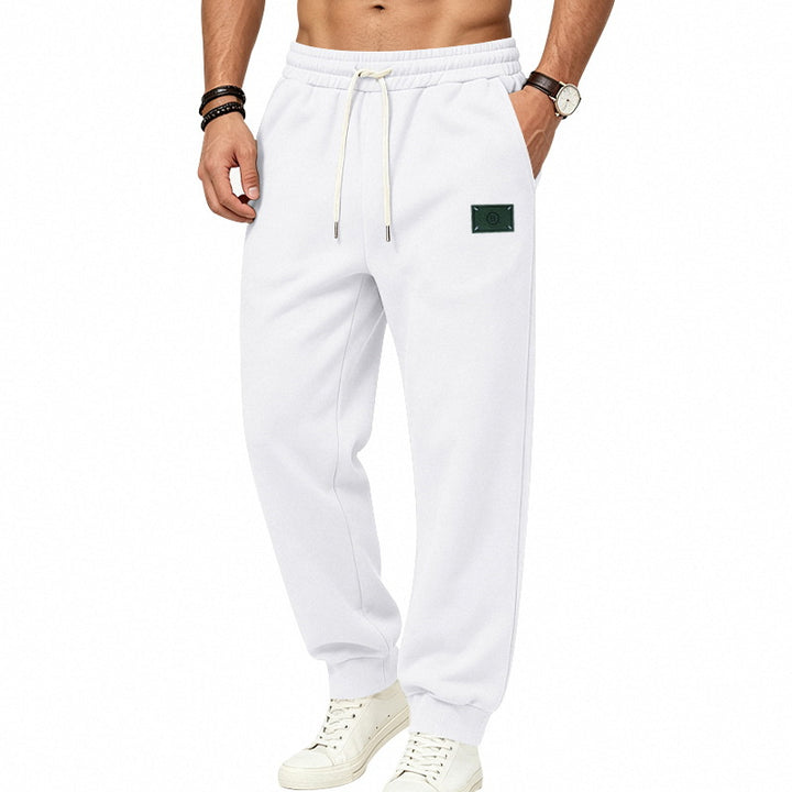Herren Lockere Fleece-Jogginghose mit elastischem Bund, Kordel und Bündchen Echoarchiv