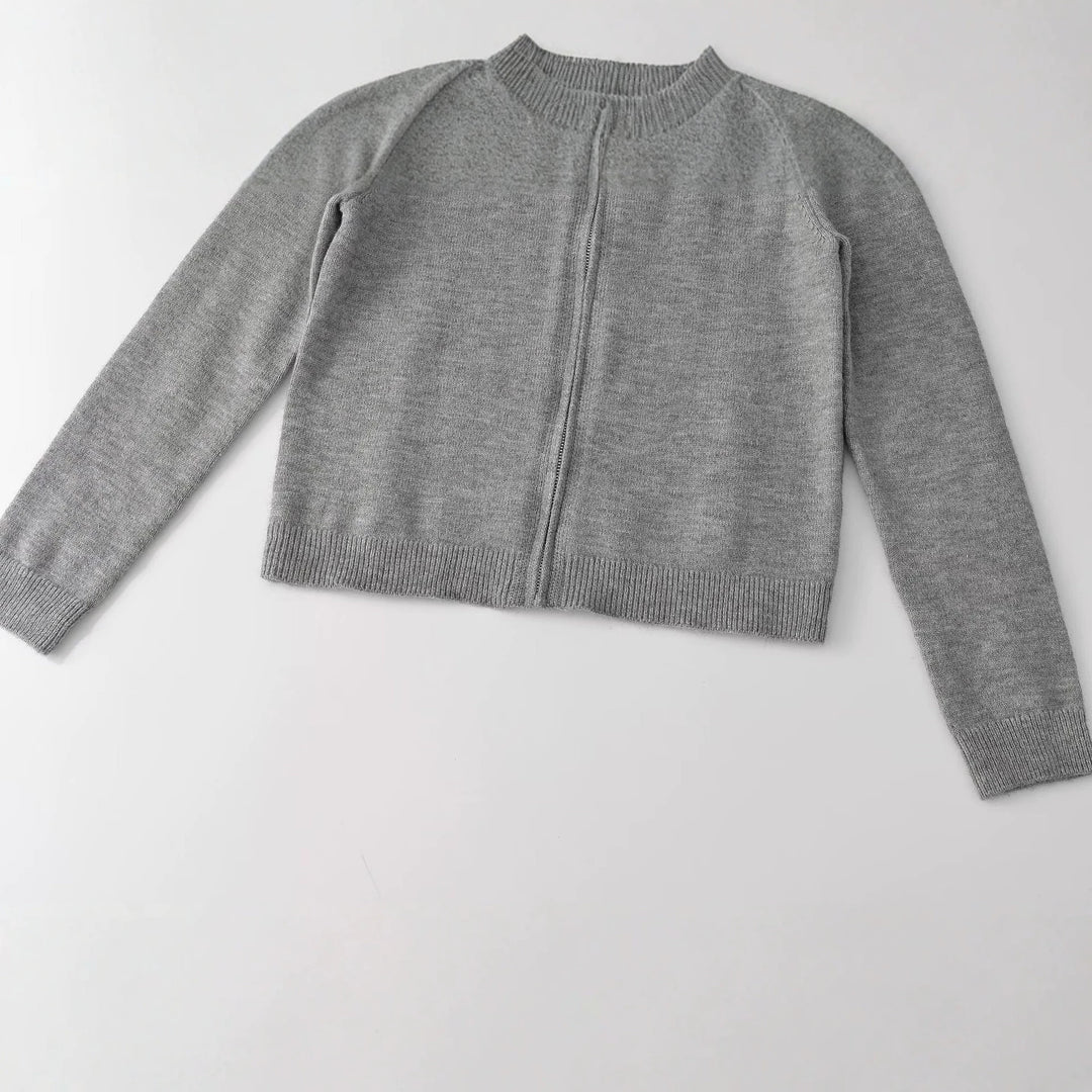 Damen Feinstrick-Zipcardigan mit hohem Stehkragen Echoarchiv