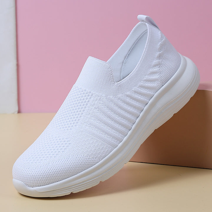 Damen nan atmungsaktiver Strick-Slipper mit viskoelastischer Innensohle und flexibler Gummilaufsohle Echo Archiv