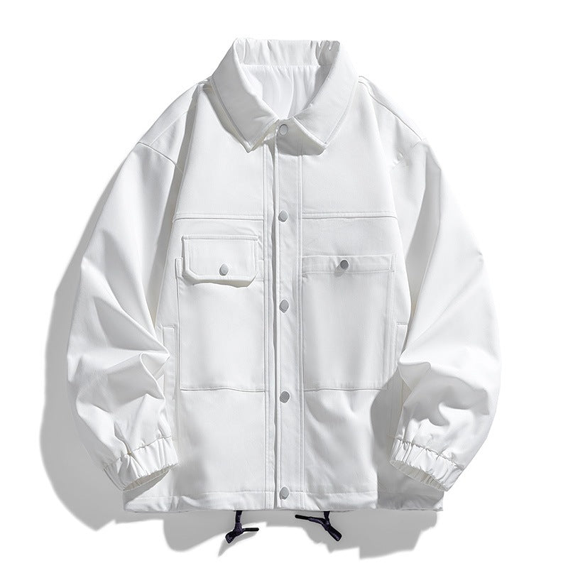 Herren Kunstvelours‑Bomberjacke im Oversize‑Boxy‑Cut mit Zwei‑Wege‑Reißverschluss & elastischem Saum Echoarchiv