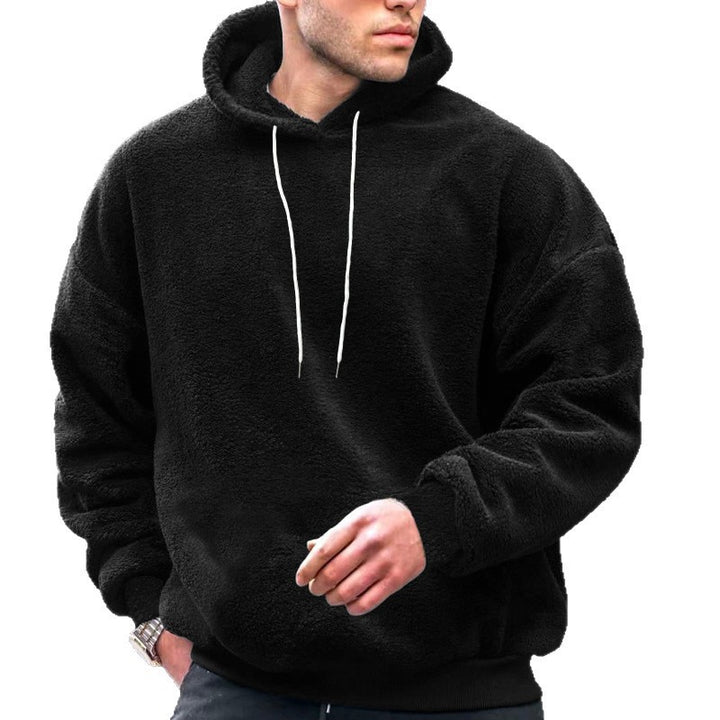 Herren Kuscheliger Fleece-Hoodie mit Kängurutasche und verstellbarer Kapuze Echoarchiv