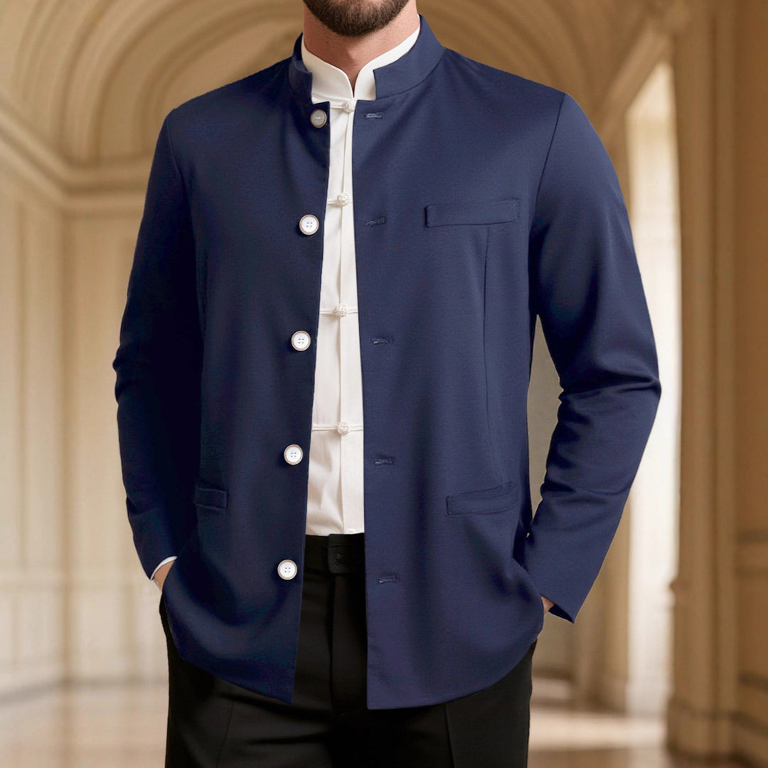 Herren modischer Stehkragenblazer Echoarchiv