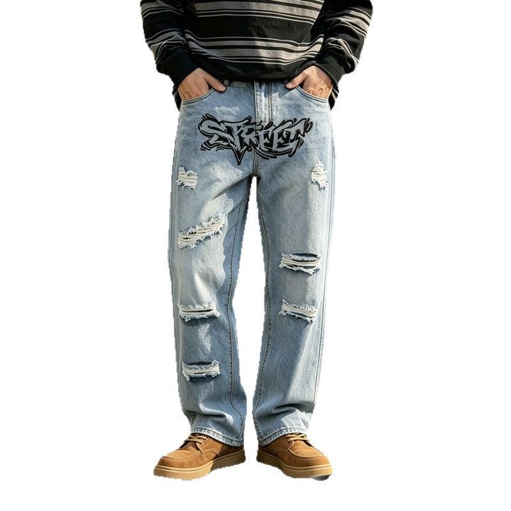 Herren Modische Ripped Jeans Echoarchiv