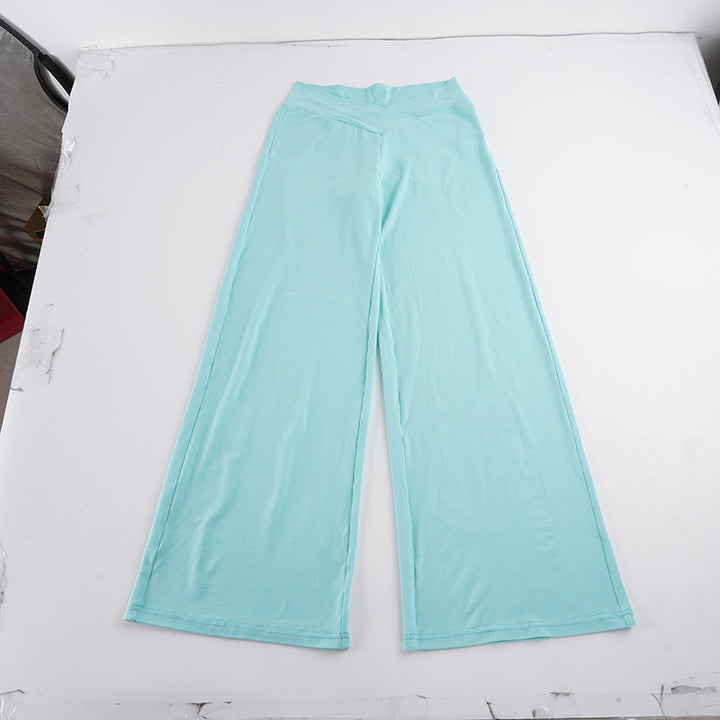 Damen nan weite Palazzo-Hose mit V-förmiger Bundnaht und elastischem Stretch-Jersey Echo Archiv