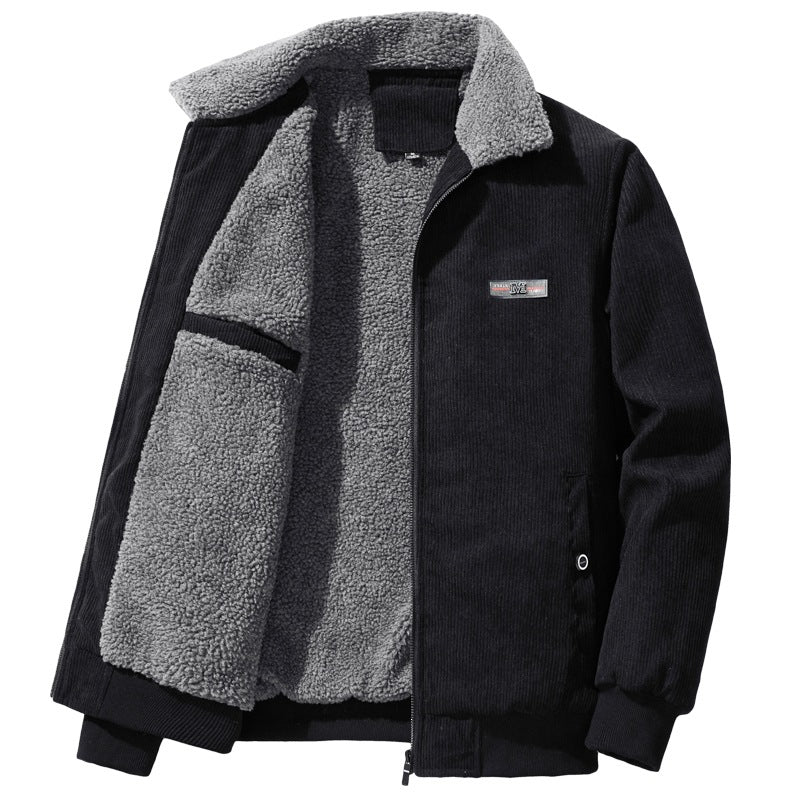 Herren Gemütliche und stylishe Cordjacke mit Fleece-Futter Echo Archiv