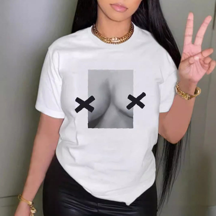 Damen T-Shirt mit innovativem Grafikdesign Echo Archiv