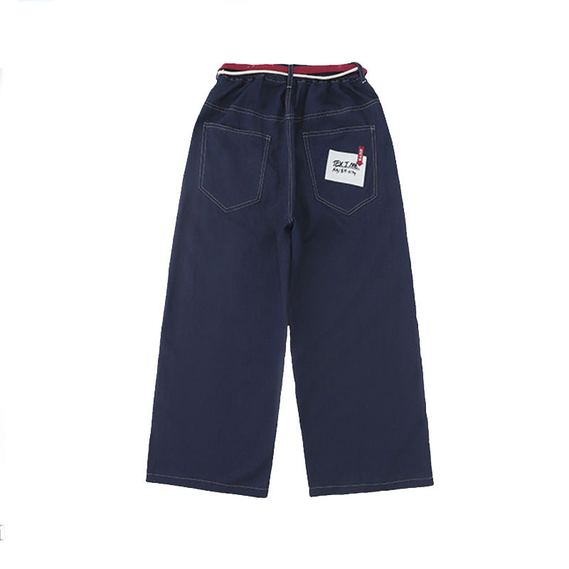 Unisex weite Denim-Hose mit elastischem Bund Echo Archiv