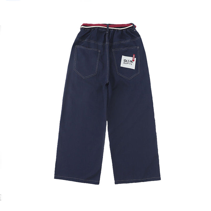 Unisex weite Denim-Hose mit elastischem Bund Echo Archiv
