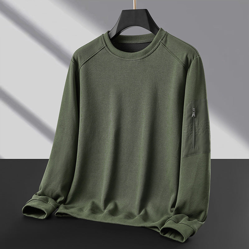 Herren Rundhals‑Sweatshirt mit Reißverschluss‑Ärmeltasche und funktionaler Jersey‑Qualität Echo Archiv