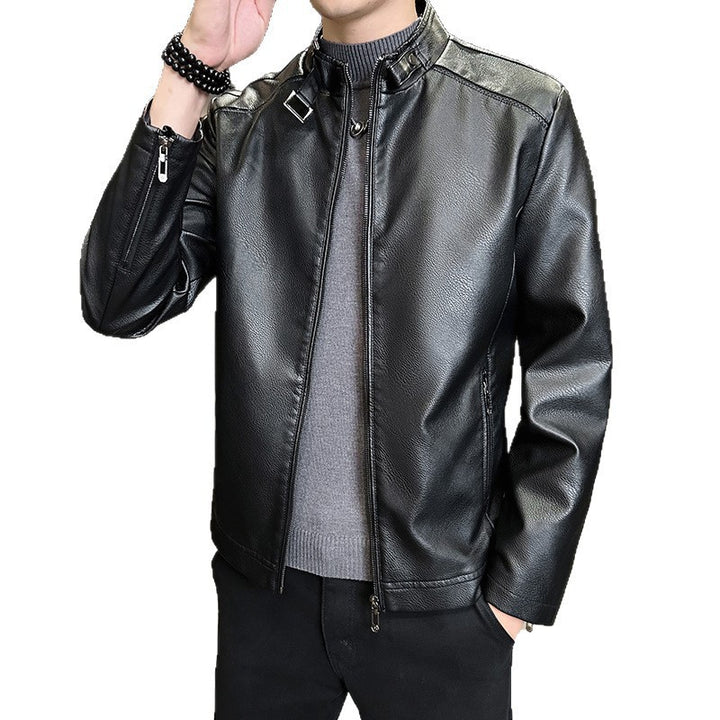 Herren Modische Kunstlederjacke im lässigen Design Echo Archiv