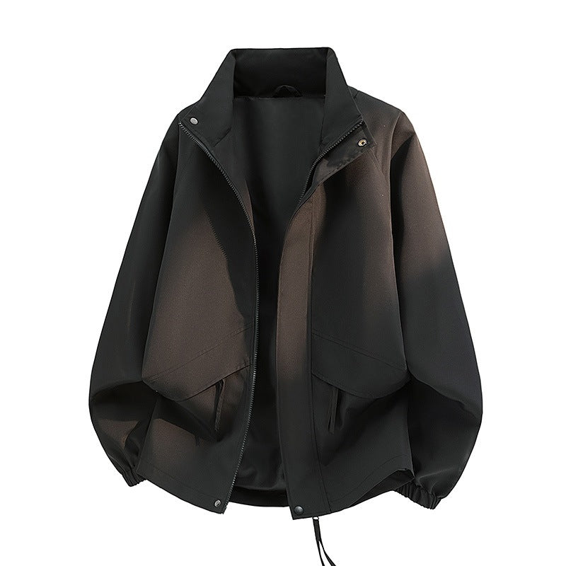 Damen Leichte Oversize‑Übergangsjacke ohne Kapuze mit Kordelzug, Pattentaschen & elastischen Bündchen Echoarchiv