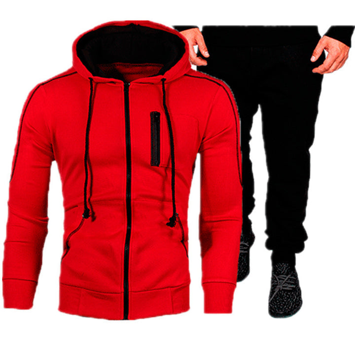 Herren sportliches Kapuzenjacken- und Jogginghosen-Set Echoarchiv