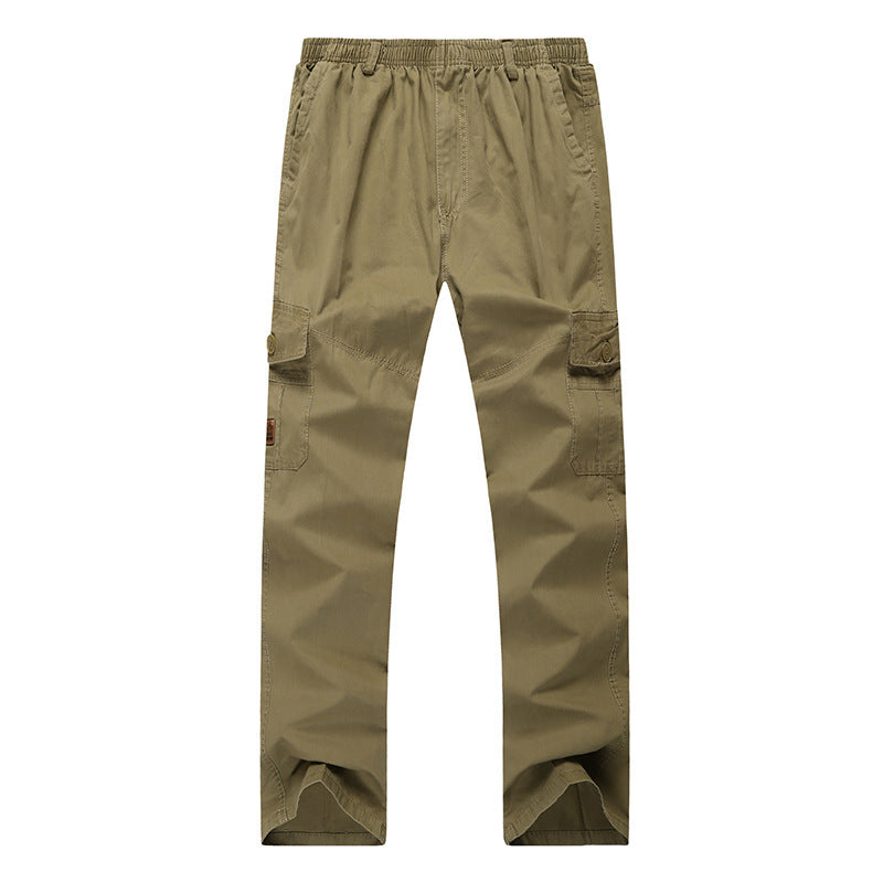 Herren Cargo-Hose mit elastischem Bund, geradem Bein und Mehrfach-Taschen – Bravaro
