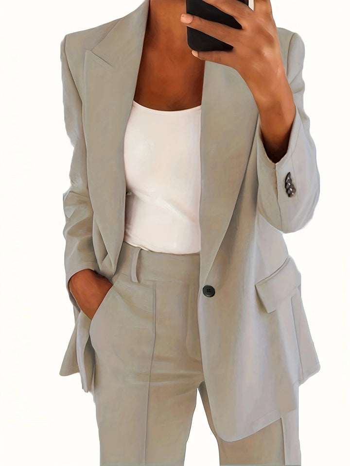 Damen nan taillierter Blazer-Hosen Businessanzug aus Stretchstoff Echo Archiv