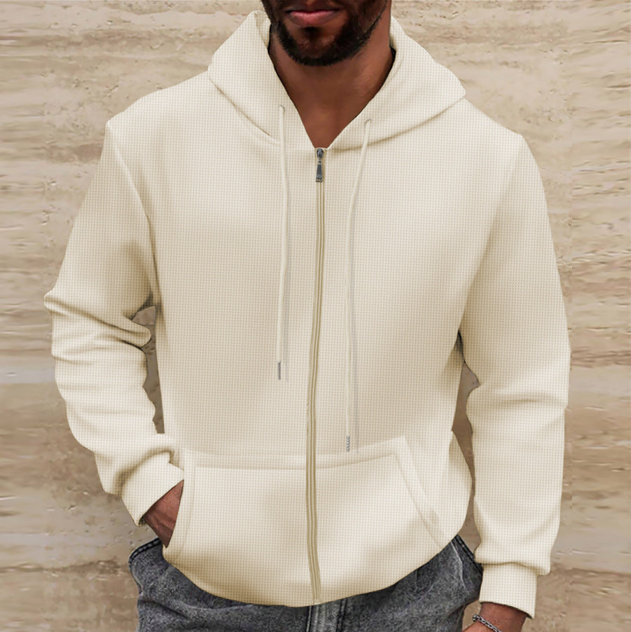 Herren modischer Zip-Hoodie mit praktischem Taschen-Design Echoarchiv