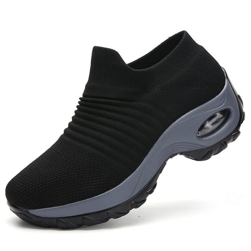 Damen gestrickter Sock-Sneaker mit sichtbarer Luftkammer und gedämpfter Plateausohle Echo Archiv