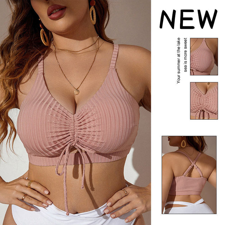 Damen Bequemes Bikinioberteil mit gerafftem Design Echo Archiv