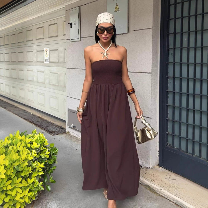 Damen Strickmaxikleid mit elastischem Oberteil Echo Archiv