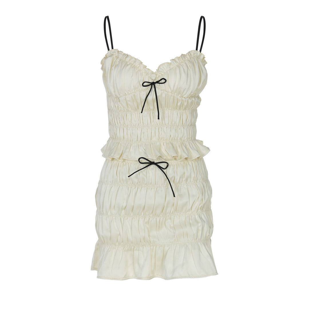 Damen Raffiniertes Mini-Kleid mit Rüschendetails und verstellbaren Trägern Echo Archiv