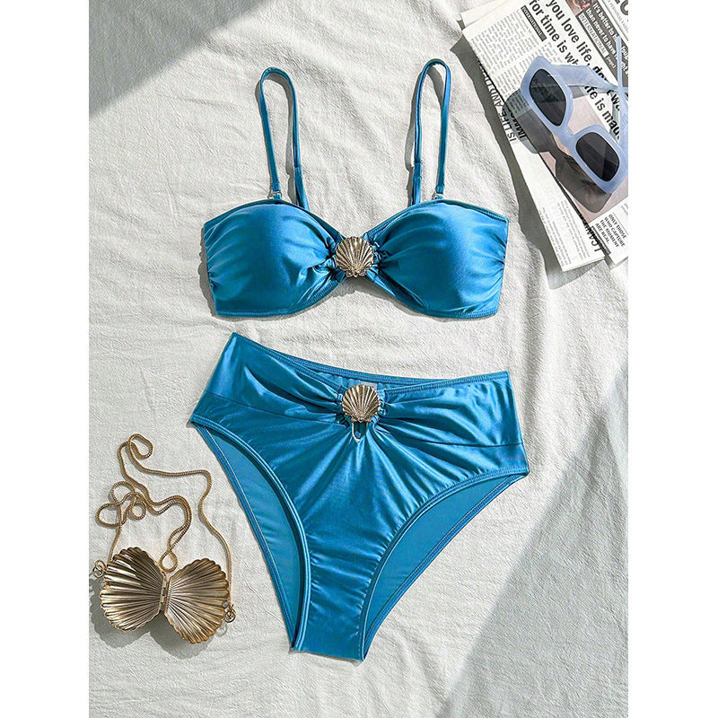 Damen Bandeau-Bikini mit schimmerndem Muschel-Detail Echo Archiv