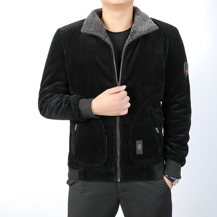 Herren Lässige Cordjacke mit Fleece-Futter Echo Archiv